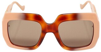Gucci Eyewear Square Frame Logo Plaque Sunglasses