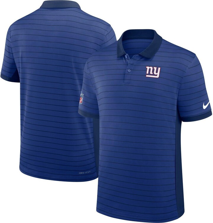 Nike Men's Royal New York Giants Sideline Victory Stripe Performance Polo Shirt