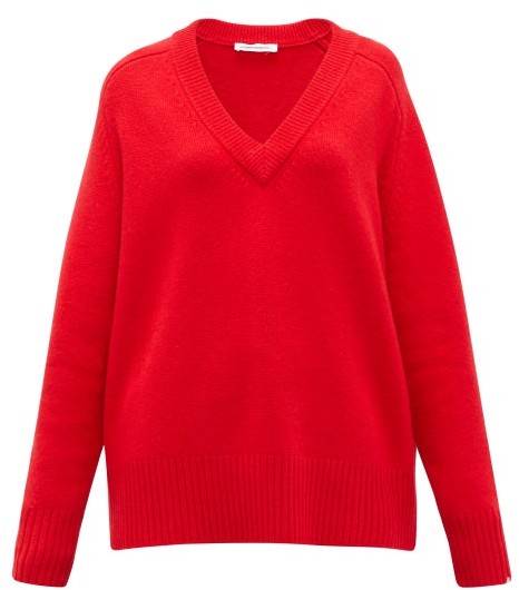 red cashmere sweater