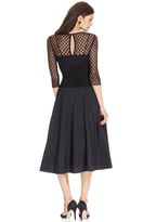 Thumbnail for your product : Jessica Howard Three-Quarter-Sleeve Illusion A-Line Dress