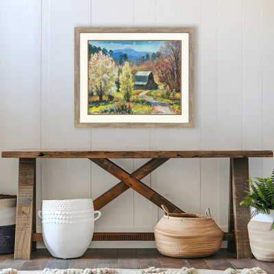 Millwood Pines Spring Plein Air Framed Art