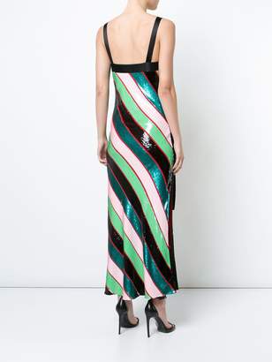 Diane von Furstenberg candy stripe maxi dress