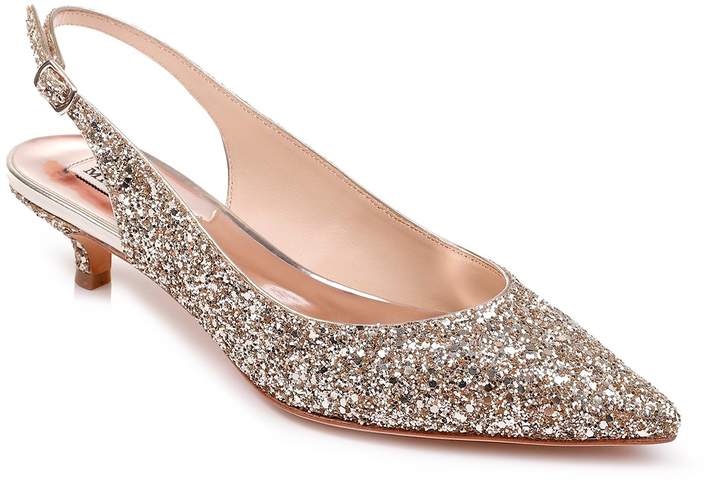 badgley mischka stephanie glitter slingback pump