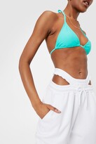 Thumbnail for your product : Nasty Gal Womens Cut Out Waist Oversized Joggers - White - 10