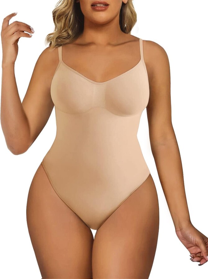 SHAPERX Bodysuit for Women Tummy Control Shapewear Seamless Body
