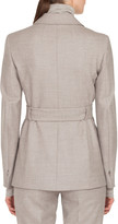 Thumbnail for your product : Akris Single-Breasted One-Snap Self-Belt Flannel Stretch-Wool Jacket