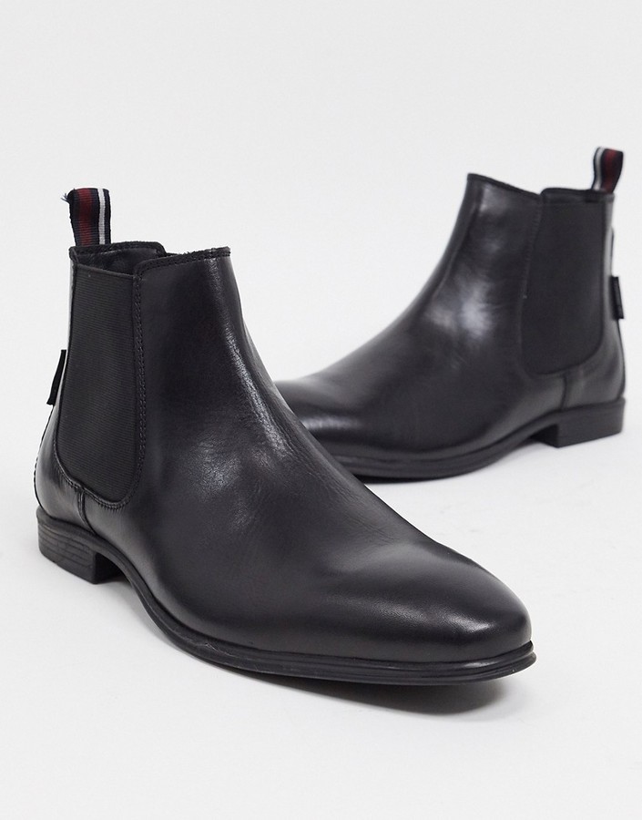 Ben Sherman Chelsea Boots In Black Leather - ShopStyle