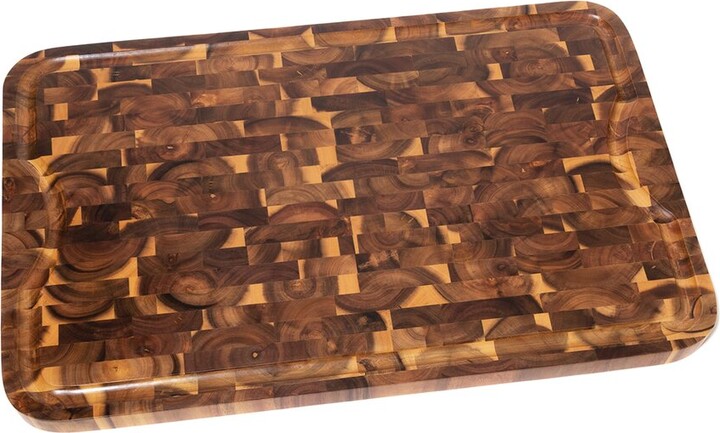 Lipper Acacia Supreme End Grain Board With Juice Groove