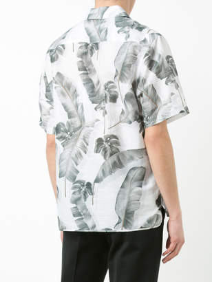 Oamc feather print shortsleeved shirt