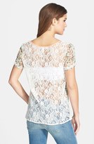 Thumbnail for your product : Miss Me Lace Back Floral Print Top