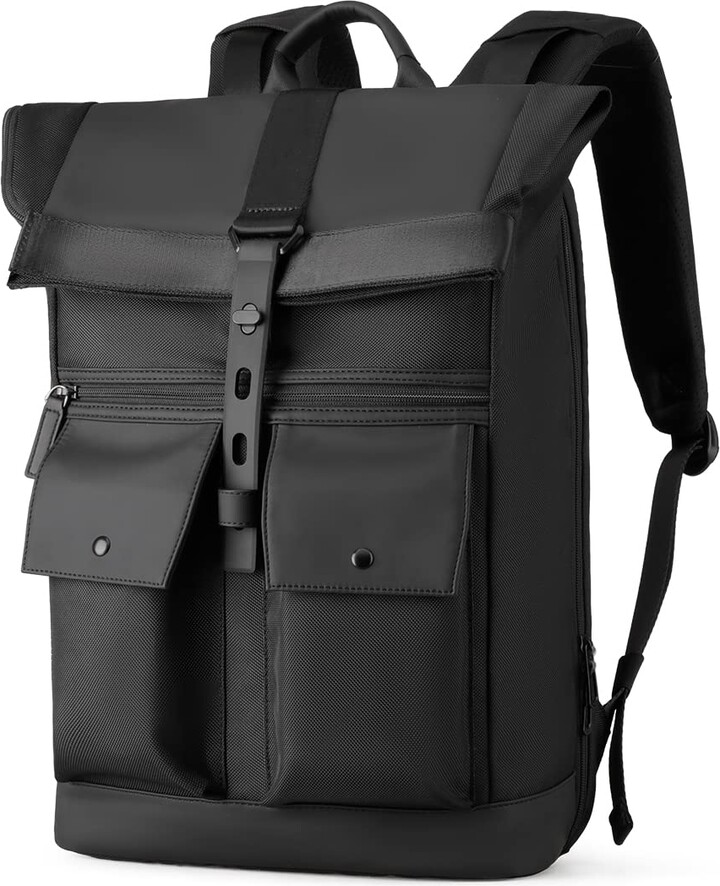 Muzee Laptop Backpack 15.6 Inch Men's Rolltop Backpack Men's Top