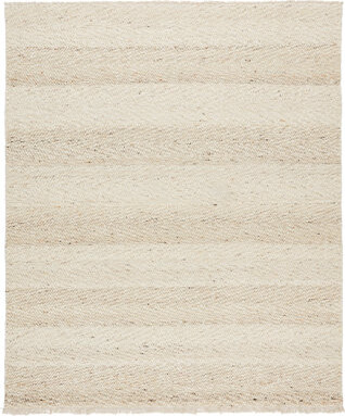 Jaipur Living Klarna LEO04 Handmade Stripes Beige and Cream Area Rug