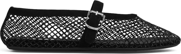 Alaia Beaded Mesh Ballet Flats
