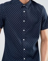 Thumbnail for your product : ASOS Stretch Slim Denim Shirt With Polka Dots