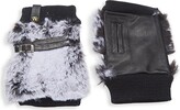 Thumbnail for your product : Furlux Leather & Faux Fur Fingerless Glove