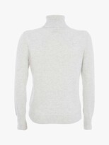 Thumbnail for your product : Mint Velvet Roll Neck Fitted Cashmere Blend Jumper, Light Grey