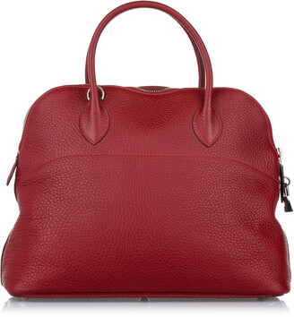 Hermes Red Togo Leather Bolide 35 Bag