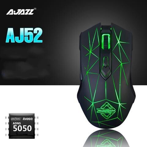 A-jazz Ajazz AJ52 Watcher RGB Backlit Ergonomic Gaming Mouse, 2500 DPI A5050 7 Programmable Buttons Wired Gaming Mice for Windows Mac OS Linux, Competitor...