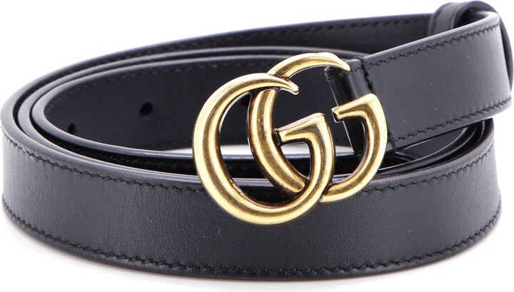 GUCCI GG Marmont Belt Leather Thin 100