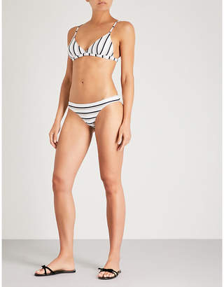 Asceno Striped triangle bikini top