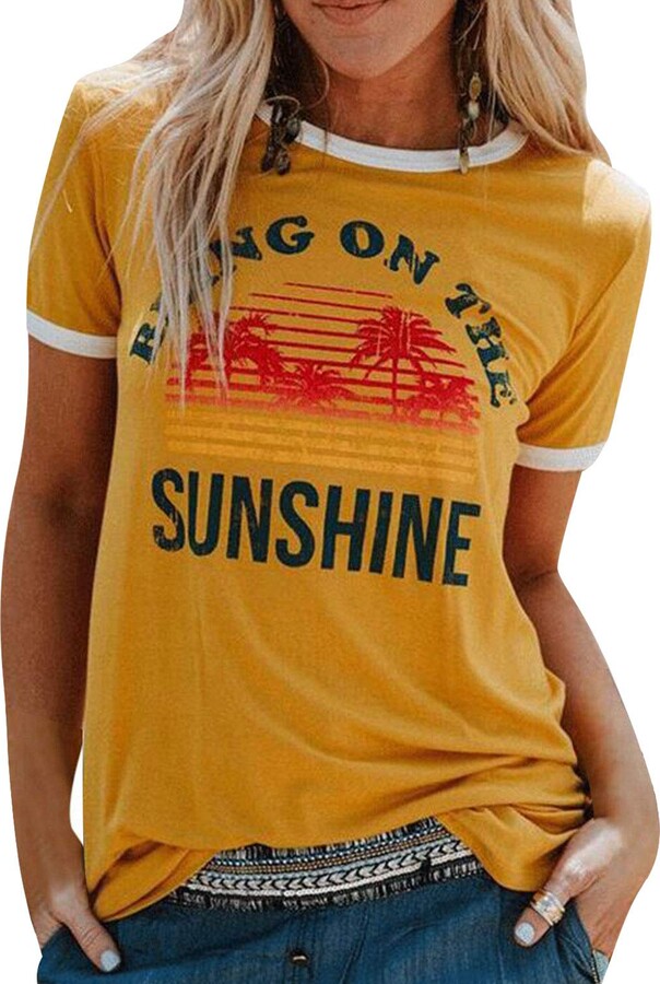 dark yellow womens tops