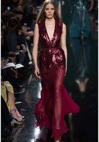 Thumbnail for your product : Elie Saab Hand Sequined Silk Georgette Dress