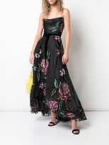 Thumbnail for your product : Marchesa Notte Flower Patches Corset Gown