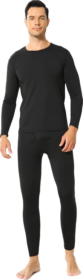 ViCherub Men's Thermal Underwear Set Long Johns with Fleece Lined Base ...