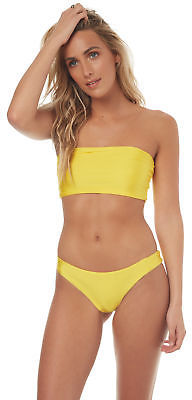 Reverse New Women's Canary Island Bandeau Bikini Polyester Yellow