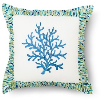 Waverly Marine Life Embroidered Accent Pillow - Pool (18"x18")