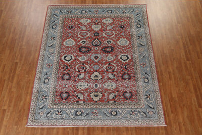 Rug Source Outlet One-of-a-Kind Hand-Knotted New Age 8'0" X 9'9" Wool Area Rug in Red