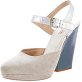 Thumbnail for your product : Dries Van Noten Metallic-Accented Suede Pumps
