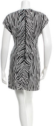 Helmut Lang Silk Zebra Print Dress