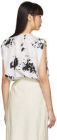 Thumbnail for your product : Lemaire White and Black Animal Skin Print Foulard Blouse
