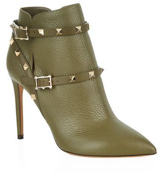 Valentino Rockstud 100 Leather Ankle Boot