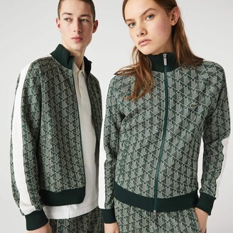 Lacoste Unisex LIVE Monogram Patterned Jacquard Zip Jacket