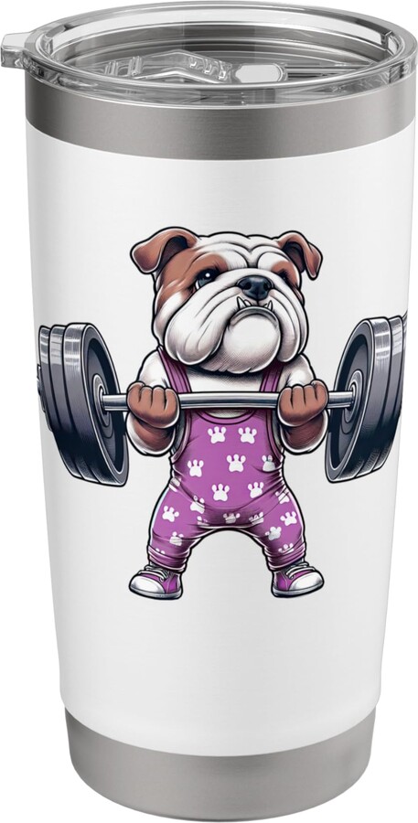 Gym Squad Fitness Group English Bulldog Weightlifting Fitness Gym Training Stainless Steel Insulated Tumbler