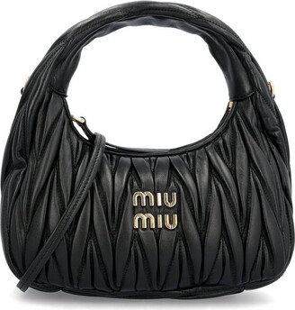 Miu Miu Logo Plaque Mini Bag - ShopStyle