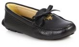 Thumbnail for your product : Prada Bow Leather Driver Loafers
