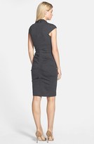 Thumbnail for your product : Nicole Miller Ruched Cap Sleeve Knit Sheath Dress