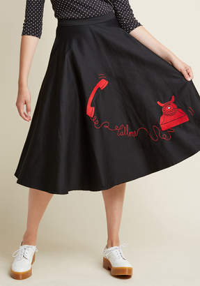 Collectif Your Call Midi Skirt in L - A-line Skirt by Collectif from ModCloth