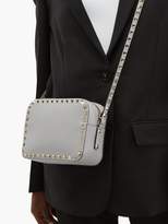 Thumbnail for your product : Valentino Rockstud Camera Leather Cross-body Bag - Womens - Light Grey