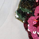 Thumbnail for your product : Dolce & Gabbana White Printed Cotton Sequined Rose Applique Detail T-Shirt L