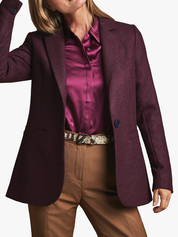 burgundy wool blazer