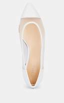 Thumbnail for your product : Barneys New York Women's Leather & Mesh Flats - White