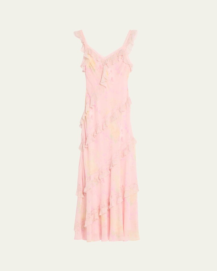 LoveShackFancy Radiance Floral Ruffle Maxi Dress