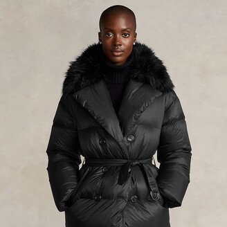 Ralph Lauren Down-Filled Double-Breasted Coat - ShopStyle