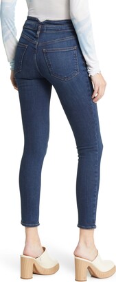 Free People We the Free Skyline Exposed Button High Waist Skinny Jeans
