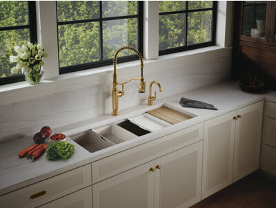 Kohler Strive® 44 In. Undermount Single-Bowl Workstation Kitchen Sink