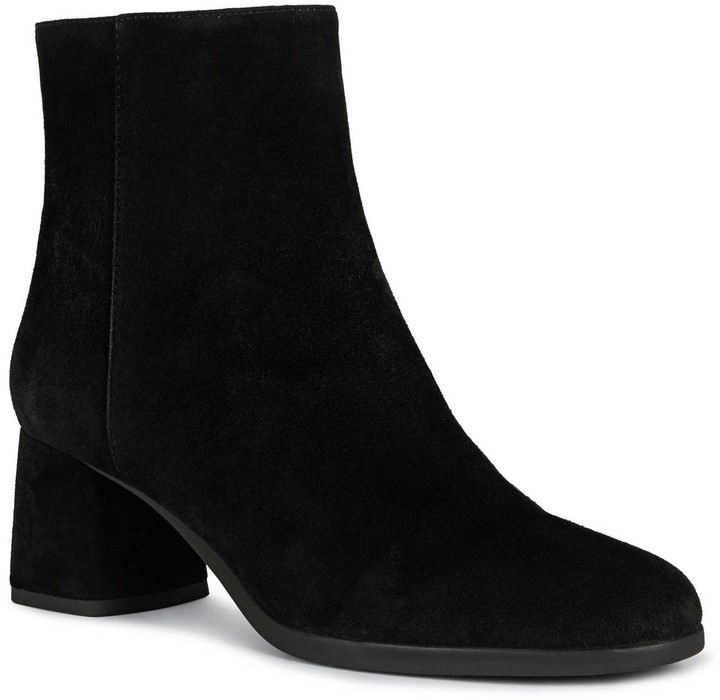 suede booties low heel
